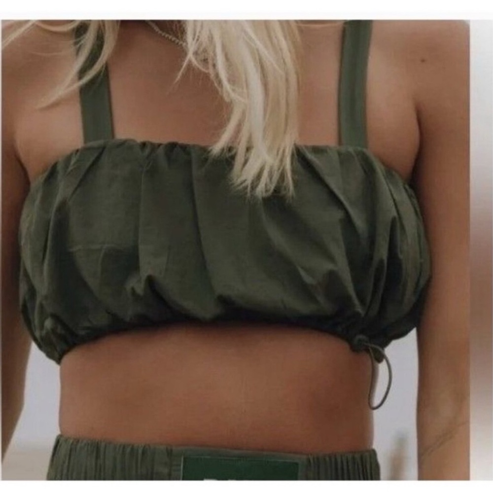 Daily Drills bounce bubble Dark Green topped Tank Top